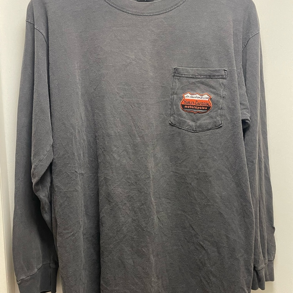 Harley Davidson Long sleeve TShirt Size Large Embroidered